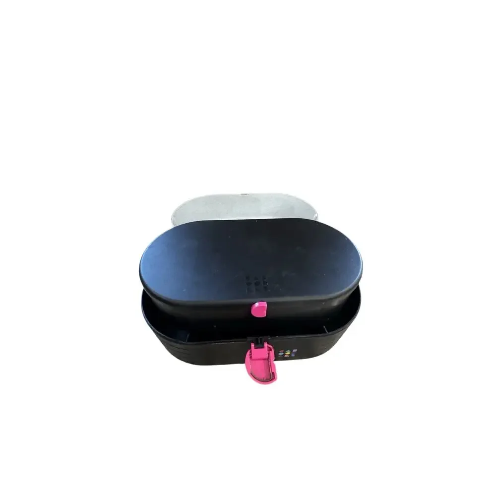 Vintage Caboodles Hot Pink Black Gray Cosmetic Case Makeup Storage Mirror